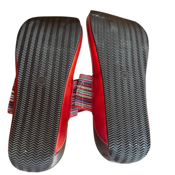 Spring Step Yasmin Leather Boho Thong Sandals 38 - Picture 6 of 6